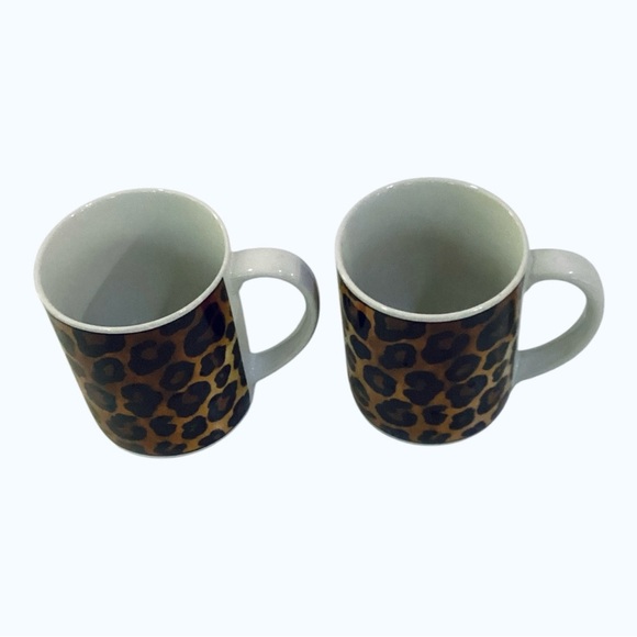 Sakura SERENGETI Coffee Mugs Leopard Print Designed By Sue Zipkin Set Of 2 Cups - Picture 5 of 5